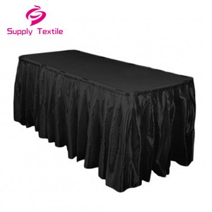 Cheap 14 Foot Accordion Pleat Polyester Wedding Decorative Pleated Table Skirt