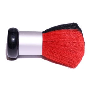 Cheap and practical soft fiber two color hair brush barber hair brush salon neck facial makeup brush