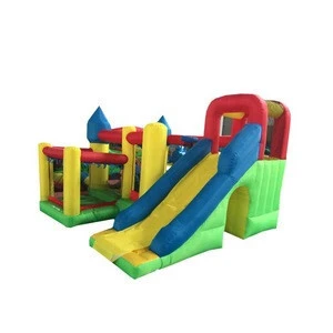 Cheap Outdoor PVC Castle Playground Inflatable playhouse with slide
