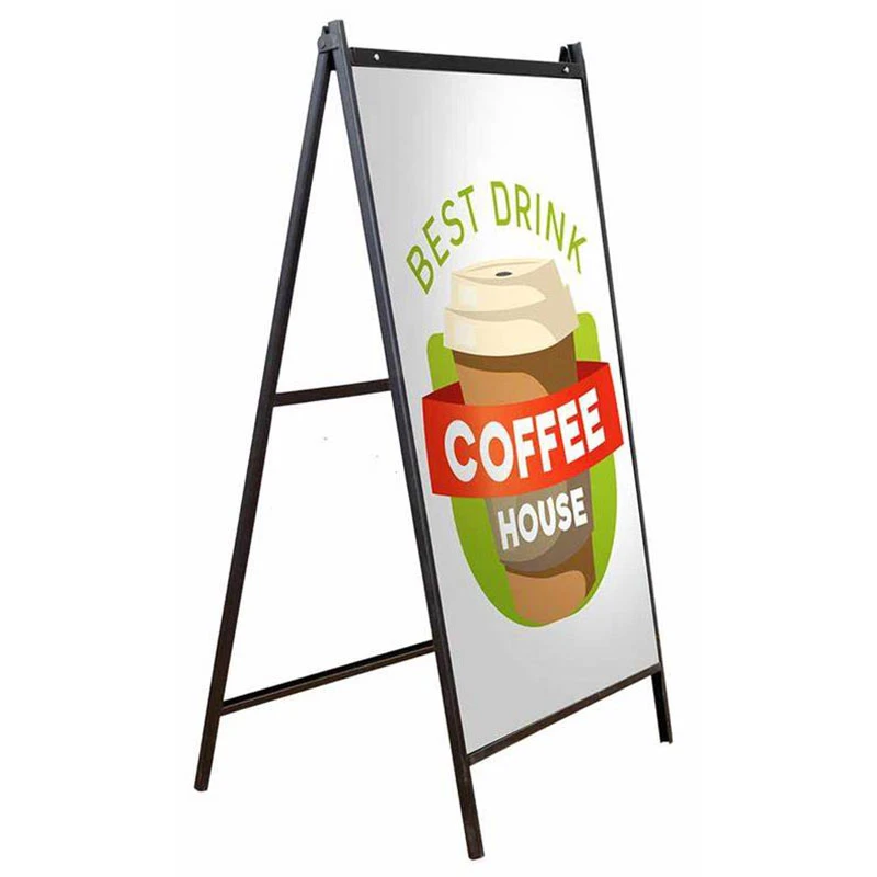Cheap Price Aluminum Pavement Advertising Poster Board Display A Frame Sign Holder