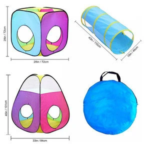 Children Play Tent Tunnel Toy Jungle Indoor &amp; Outdoor Play Tent Playhouse Kids Pop up Tent with Tunnels