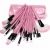 Import China 32pcs Mini Makeup Brush Set Black Pink Synthetic Hair Wood Handle Makeup Tools from China