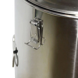 China Beekeeping 50kg Stainless Steel Honey Pail With Double Filter
