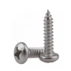 China Custom Metric Phillips 304 Stainless Steel Self Tapping Screw Flat Pan Head Zinc Plated Drywall Screw For Plastic
