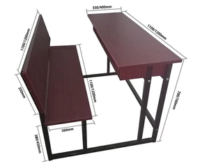 china furniture manufacturers double school classroom student bench and desk