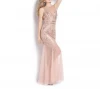 china guangzhou cheap wholesale fashion party dress polyester see through look backless sexy women long evening dress 256657