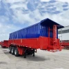 China Luyi Brand 3 axle Tractor Tipper Trailer End Dump Truck Semi Trailer Capacity