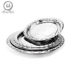 China product OEM high quality stainless steel apple stamp dinner dishes plates