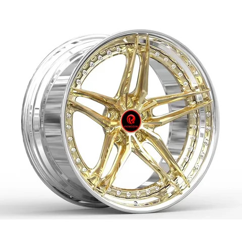 China Source Factory Alloy Wheels 18 Inch Polished Brushed Alloy Wheel Rims 5x112 2 Piece Forged Wheels