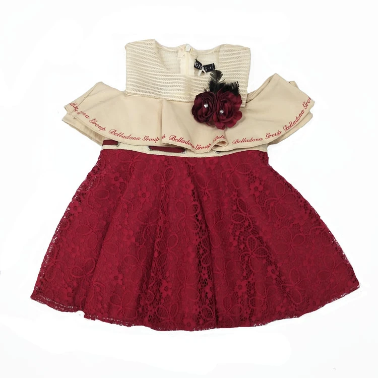 China wholesale children&#x27;s lace skirt off shoulder Baby Dress