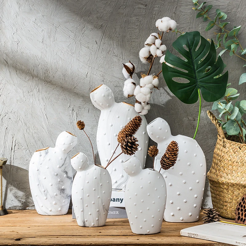 Chinese Modern Porcelain Home Hotel Goods Decoration Flower Vase Types Of Cactus Designs Decorative Ceramic For Decor From China Tradewheel Com - Types Of Decorative Items