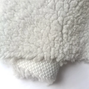 Christmas fleece warm keeping soft 100 polyester one sided brushed sherpa fleece fabric