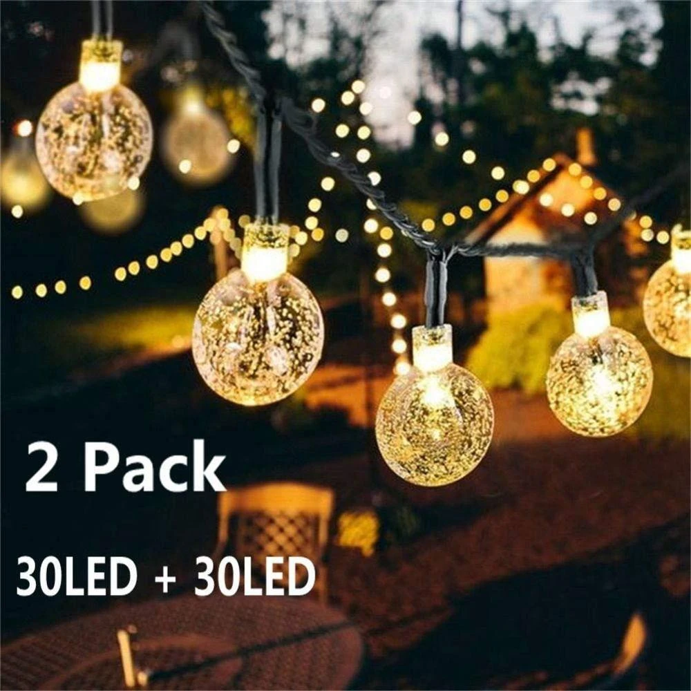 Cixi Landsign solar string lights series 6.25m 30 leds outdoor christmas laser light for holiday/home/garden/party decorations