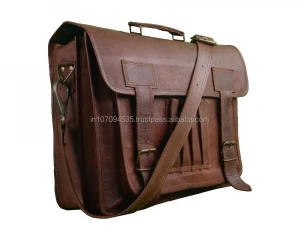Classic Handmade Office Handbag &amp; Office Accessories Bag Unisex Leather Briefcase Bag
