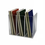 Clear acrylic compartments desktop file organizer plastic 3 slots magazine book document storega rack