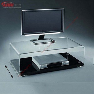 Clear acrylic TV stand