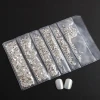 Clear Crystal Glass Stones SS3-SS10 Multi Small Sizes Nail Art Flat Back Rhinestone For Nails 3D Nail Art