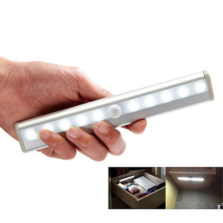 Closet Cabinet Light 10 Led Wireless Battery Smart Body Motion Sensor Led