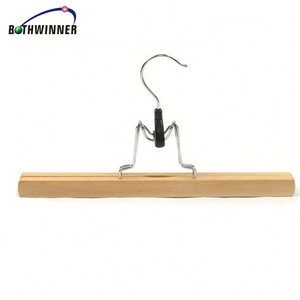 clothing store wood pants clip H0Tdh durable solid wood garment hanger