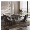 clover base titanium  black mirror  round  dinning table