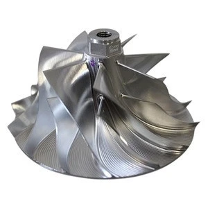CNC milling stainless steel hydraulic billet high-flow compressor wheel