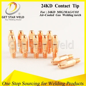 CO2 MIG Welding Torch parts Contact Tip M6*28 E-Cu Or CuCrZr