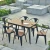 Import Combination outdoor cafe courtyard terrace leisure table and chairs Plastic wood outdoor table and chairs from China