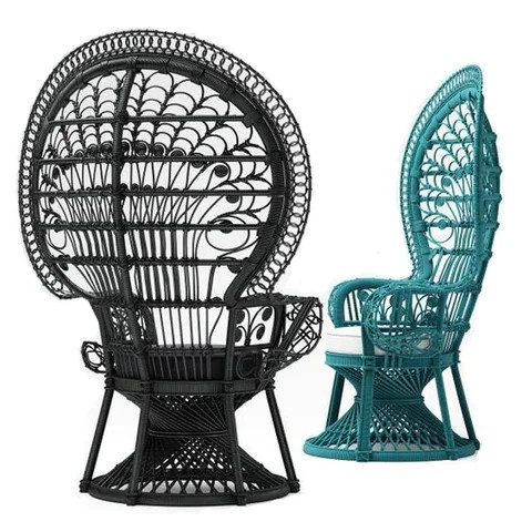 Comfortable Soft Living Room Chair Cheap Wicker Rattan Peacock Chair Lounger Garden Furniture