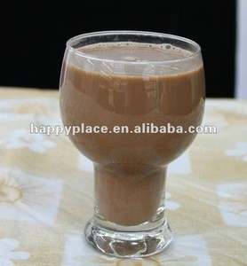 Cooked cocoa powder for hot drink