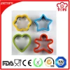Cookie Tool Type 4 pcs Set Christmas Silicone Cookie Cutter/ Cute Silicone edged Stainless Steel Cookie Cutter -FlowerStarHeart