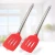 Import Cooking Tools Stainless Steel Long Handle Red Non-stick Silicone Spatula from China