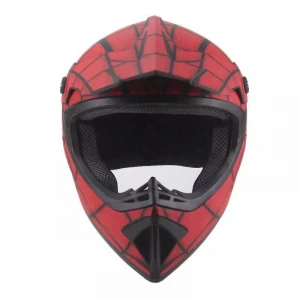 Cool Spiderman Racing DOT Certificate Motorcycle Full Face Helmet Cascos Dirt Bike Motocross Helmet With Goggles