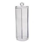 Cosmetic box transparent PS storage Plastic injection despenser for cotton pad 360 degree rotating makeup organizer