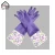 Import cotton flock lining long rubber household glove from China