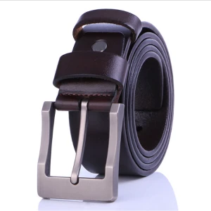 Cowhide leather  buckle  mens genuine leather belt