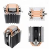 CPU cooling tower fan 12V dc with 4 copper heatpipe flat heatsink for AMD socket manufacturer  factory direct price China