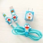 Creative mobile phone data line protection set earphone protection rope winder four-piece