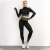 Import Cropped long sleeve training Yoga fitness wear workout clothes top and gym high waisted leggings set in pink from China