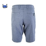 Custom 4 way spandex casual golf button zipper hybrid men biker shorts