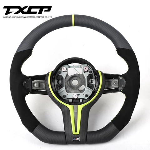 Custom Alcanta-r carbon fiber steering wheel For BM-W F31 F32 F33 F34 F35 racing wheel convertible