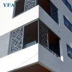 Custom Aluminum Metal Wall Cladding Decorative Screen Curtain Wall Cladding Perforated Metal Facade Building