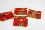 Custom embroidery jewelry pouches packaging with logo, Custom Logo for jewelry gift bag jewelry pouch