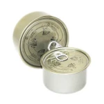 Custom Fish Sardine Small Round Tin Metal Can For Food