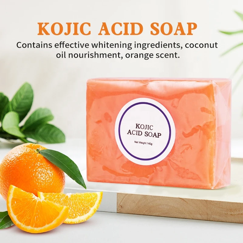 Custom High Quality Natural 140g Gently Cleansing Organic Whitening Kojic Acid Soap