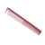 Import Custom LOGO red salon plastic double Tooth comb with handle  Plastic Hair Comb Wholesale from China