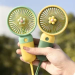 Custom LOgo Summer Flower Handheld Usb Blower Fan Lashes Extensions Dryer Fan