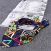 Custom made printed hand drawing soft smooth square 100% satin silk scarf woman