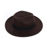 Custom men fashion wide brim jazz wool felt fedora trilby hat