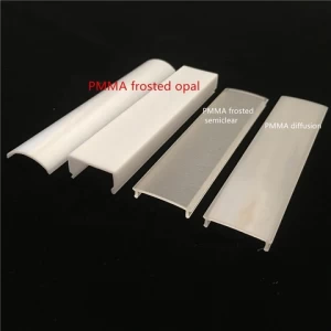 custom plastic extrusion led light diffuser for tube lamp linear strip square cover with diffusing polycarbonate pc acrylic pmma