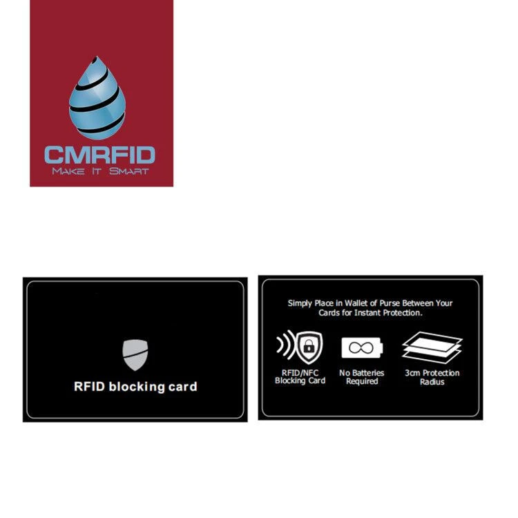 Custom printed 13.56mhz credit card protection rfid blocking smart card